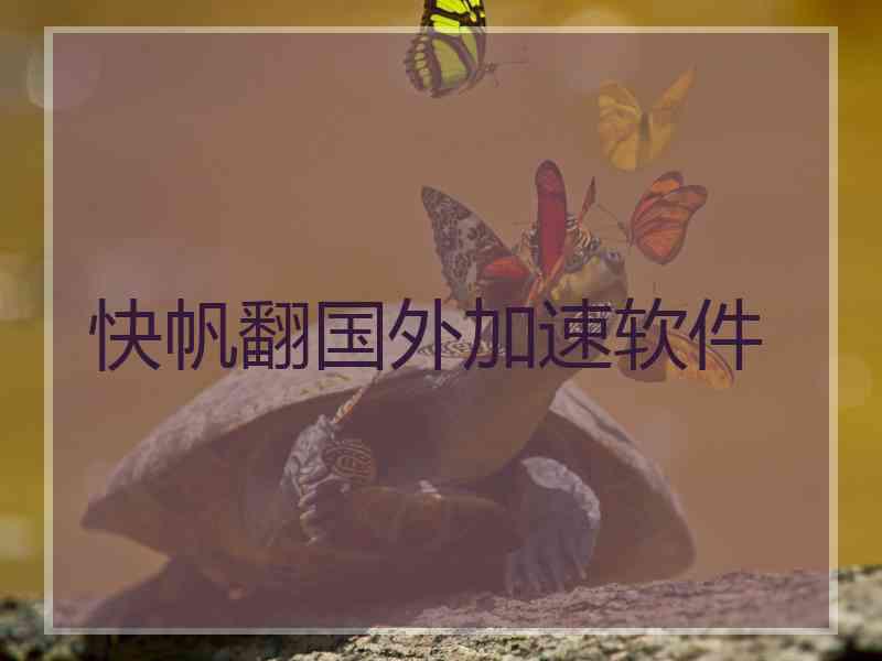 快帆翻国外加速软件